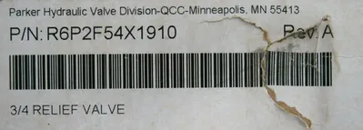 NEW PARKER R6P2F54X1910 RELIEF VALVE D1VA2KN