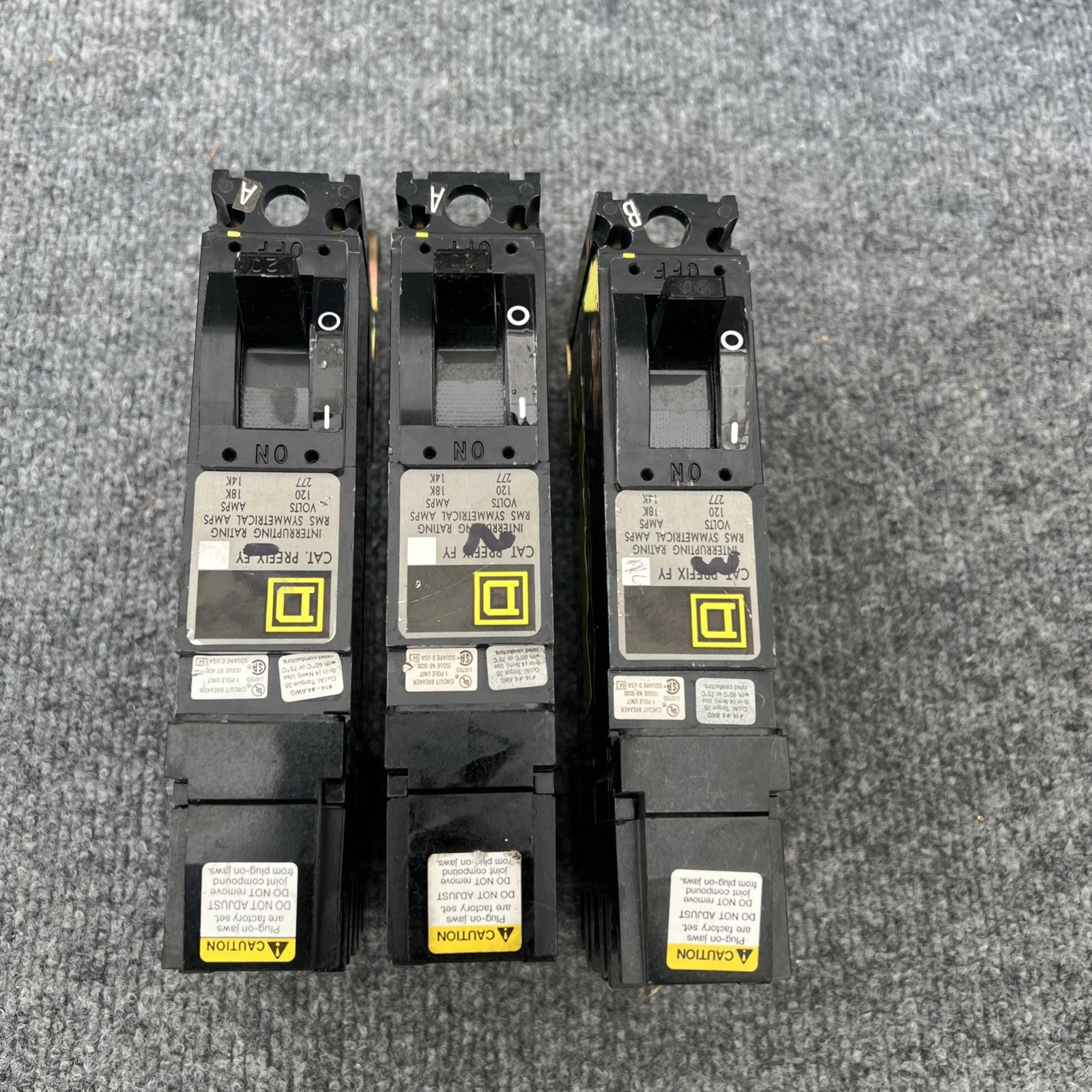 Used Square D ["FY14020", "FY14020A", "FY14020B", "FY14020C"] Circuit Breakers California US | Davliegogo LLC #1705862