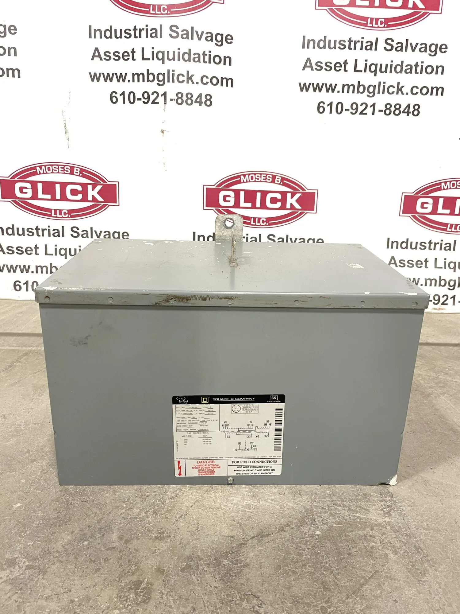 Square D 9T85FIS 9KVA Transformer 208V 208Y/120V 60Hz Type 3R