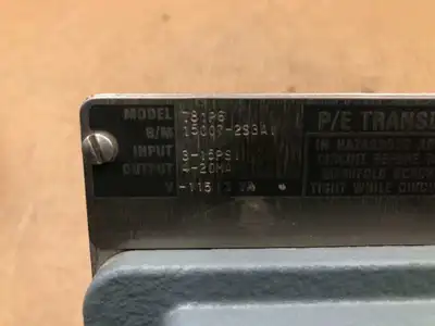 MOORE 781P6 P/E Transducer 3-15PSI 4-20mA 115V