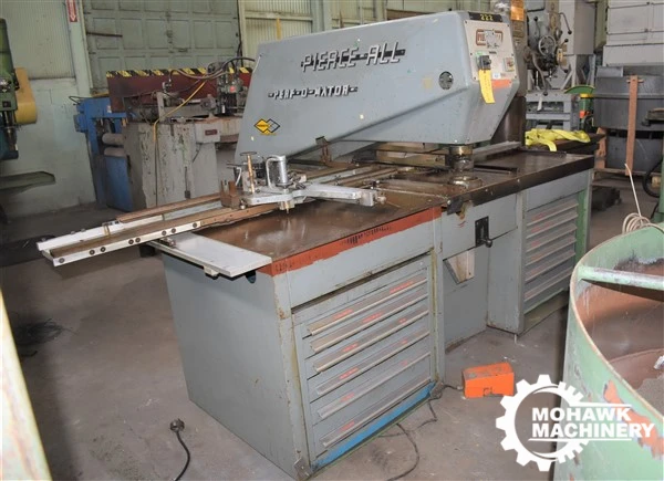30 TON PIERCE-ALL "3030A-4830 PERF-O-MATOR" SINGLE STATION PUNCH w/30” THROAT - TOOLING
