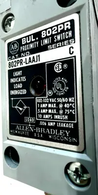 ALLEN BRADLEY 802PR-LAAJ1 PROXIMITY SWITCH SER. C 802PRLAAJ1 NEW, SURPLUS