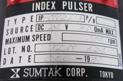 USED SUMTAK IP-072S13 INDEX PULSER IP072S13