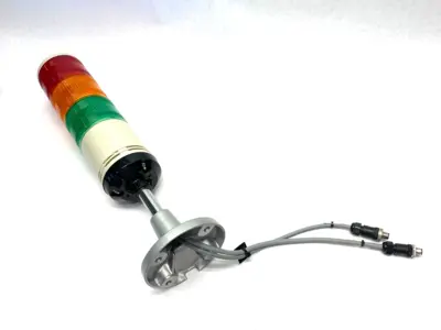 USED SCHNEIDER ELECTRIC HARMONY MONOLITHIC TOWER LIGHT, AUDIBLE, RED ORANGE GREEN