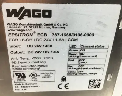 Wago 787-1668/0106-0000 Electronic Circuit Breaker 4D-4