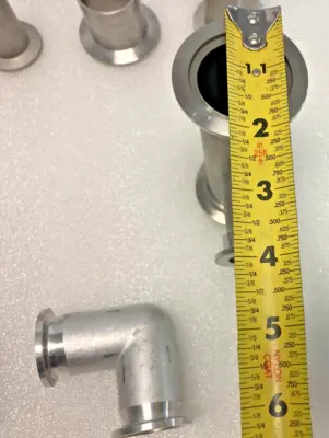 Large Lot of 25 Vacuum Fittings Elbows, T's, Adapters Stainless Steel (10980)