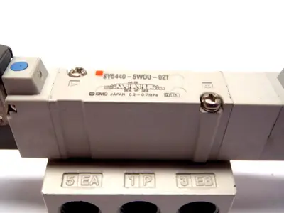 USED SMC SOLENOID VALVE WITH BASE