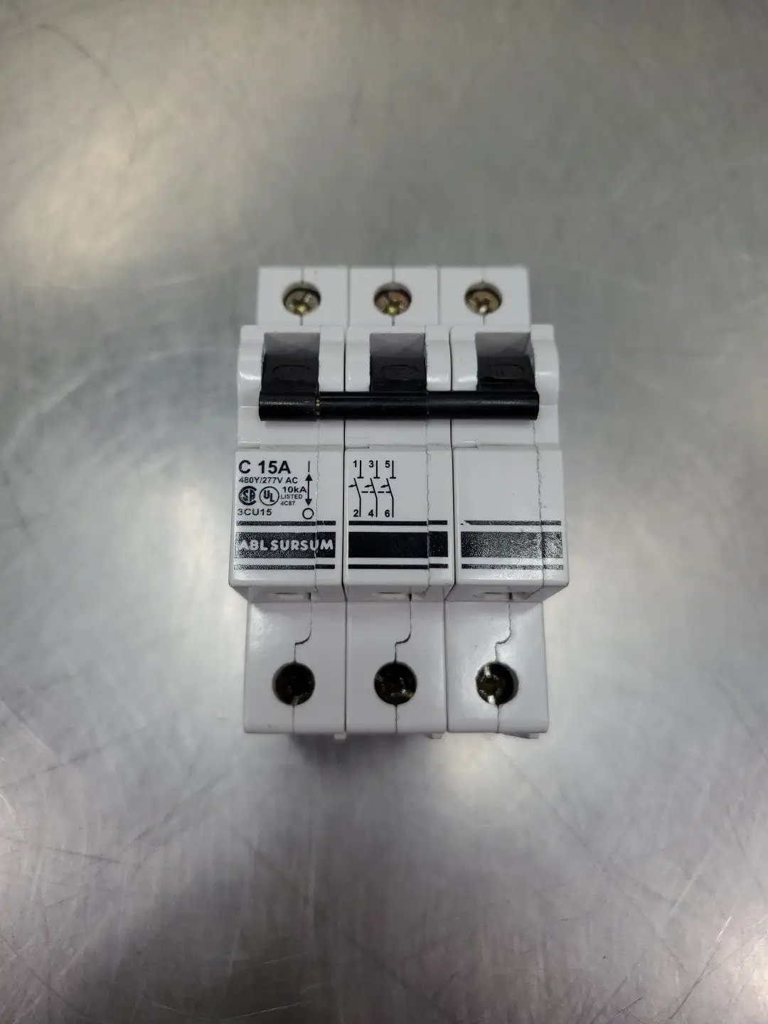 USED Altech Corp. ABL SURSUM C15A 3-Pole Circuit Breaker, 3CU15, 15A.