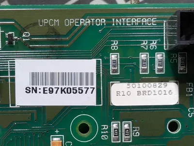 Trane 50100829 UPCM Operator Interface Assembly Main Board Rev. 10 Used