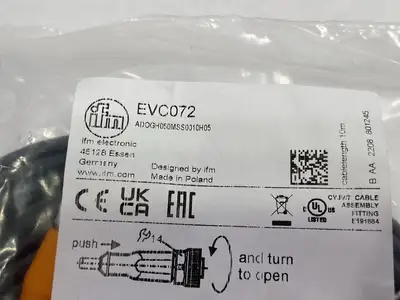NEW IFM A-CODED FEMALE CORDSET 10M M12 CONNECTION ADOGH050MSS0010H05