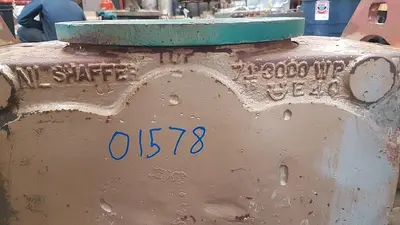 USED SHAFFER 7 1/16" 3M DOUBLE RAM BOP
