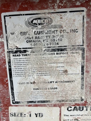 Used MECO _UNKNOWN_ Bin Dumpers Texas US | MachineryMax #1539846