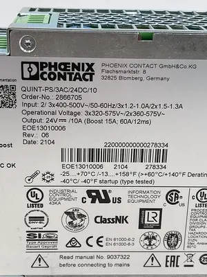 Used PHOENIX CONTACT PHOENIX CONTACT QUINT-PS/3AC/24DC/10 Power Supplies | ND Industrial Surplus #1214405