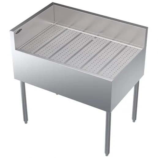 New | in-Stock Krowne Old Stock Krowne KR24-C36L Royal 36"W X 24"D Stainless Corner Drainboard With Return On Left Underbar Equipment Illinois US | Falcon Restaurant Supply #1375870