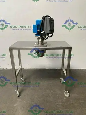 USED CUSTOM STAINLESS STEEL LAB MILL W/ ALPAK INDUCTION 1 HP MOTOR ON SS ROLLING CART