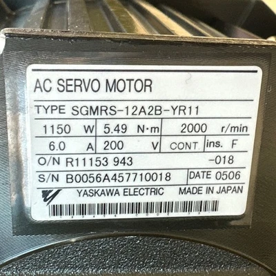 USED Yaskawa SGMRS-12A2B-YR11