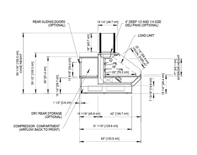 42-0187 Structural Concepts Self-Contained 6' Over/Under Sushi Cooler