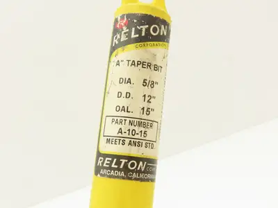 Relton A-10-15 A Taper Masonry Bit Carbide Tipped 5/8"Dia x 15"OAL Lot of 3