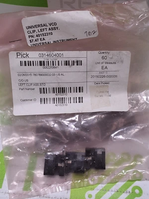 UNIVERSAL INSTRUMENTS 40152310 LEFT CLIP ASSY - NEW