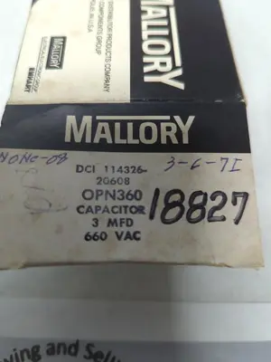 New | in-Stock MALLORY OPN360 Miscellaneous Equipment (Electrical & Power) Ohio US | Surplus Asset Holdings #1209178