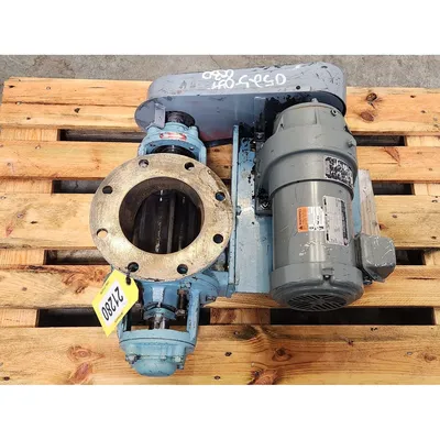 Used 6" Circular Rotary Airlock Valve - Rubber Rotor
