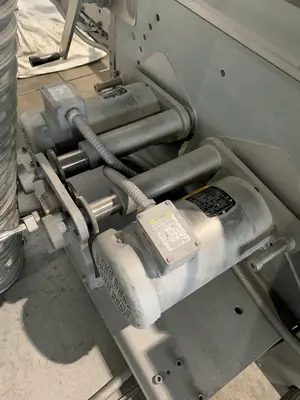 96" X 96" BURR-ABRADOR TOP SIDED DEBURRING MACHINE. STOCK # 0746323
