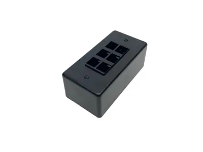 41089-6DN | Leviton  6-Port Din Rail Mount Box, Black - New Other