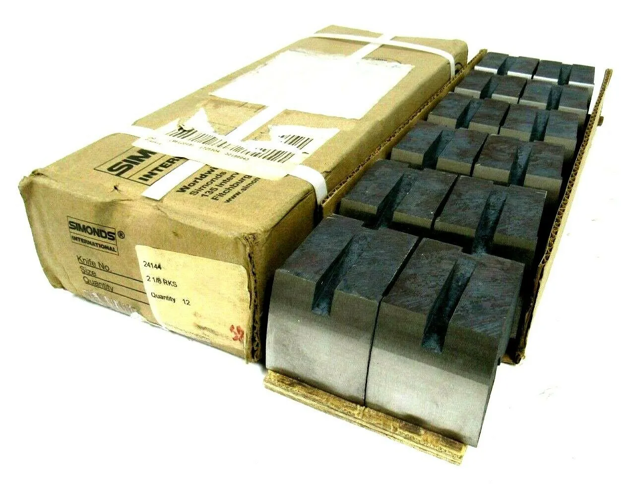 NEW BOX OF 12 SIMONDS INTERNATIONAL 24144 MACHINE KNIVES 2-1/8 RKS