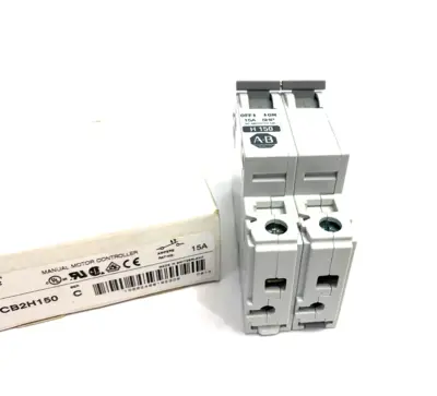USED ALLEN-BRADLEY SER. C MANUAL MOTOR CONTROLLER CIRCUIT BREAKER 15A 2P