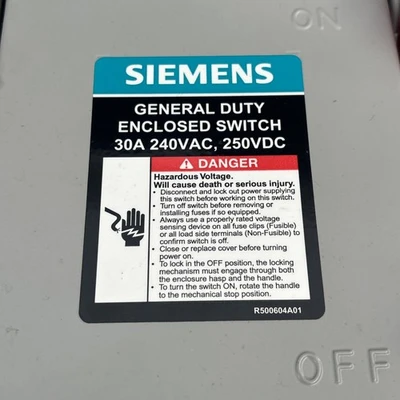 Used Siemens GF321NA Disconnects California US | Davliegogo LLC #1706719