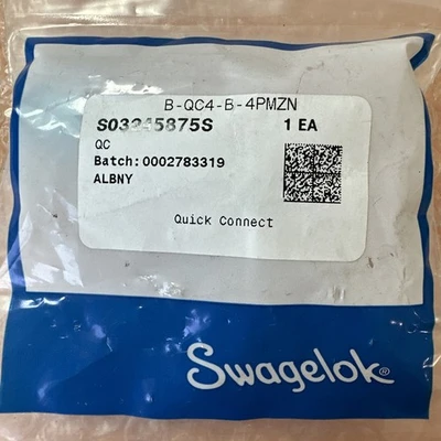 NEW Swagelok B-QC4-B-4PMZN