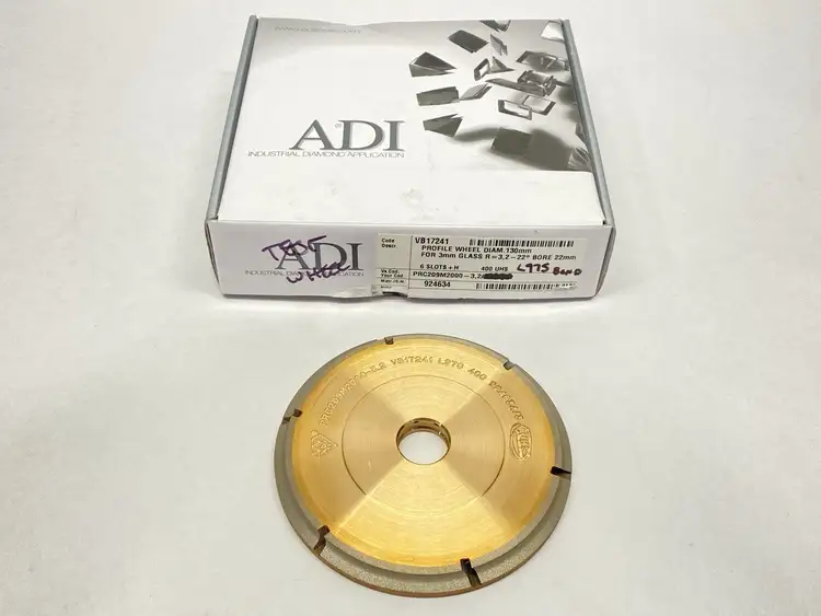Used ADI DIAMOND PROFILE WHEEL 130MM DIAMETER FOR 3MM GLASS 22MM BORE Grinding Wheels Michigan US | Maverick Industrial Sales #1122593