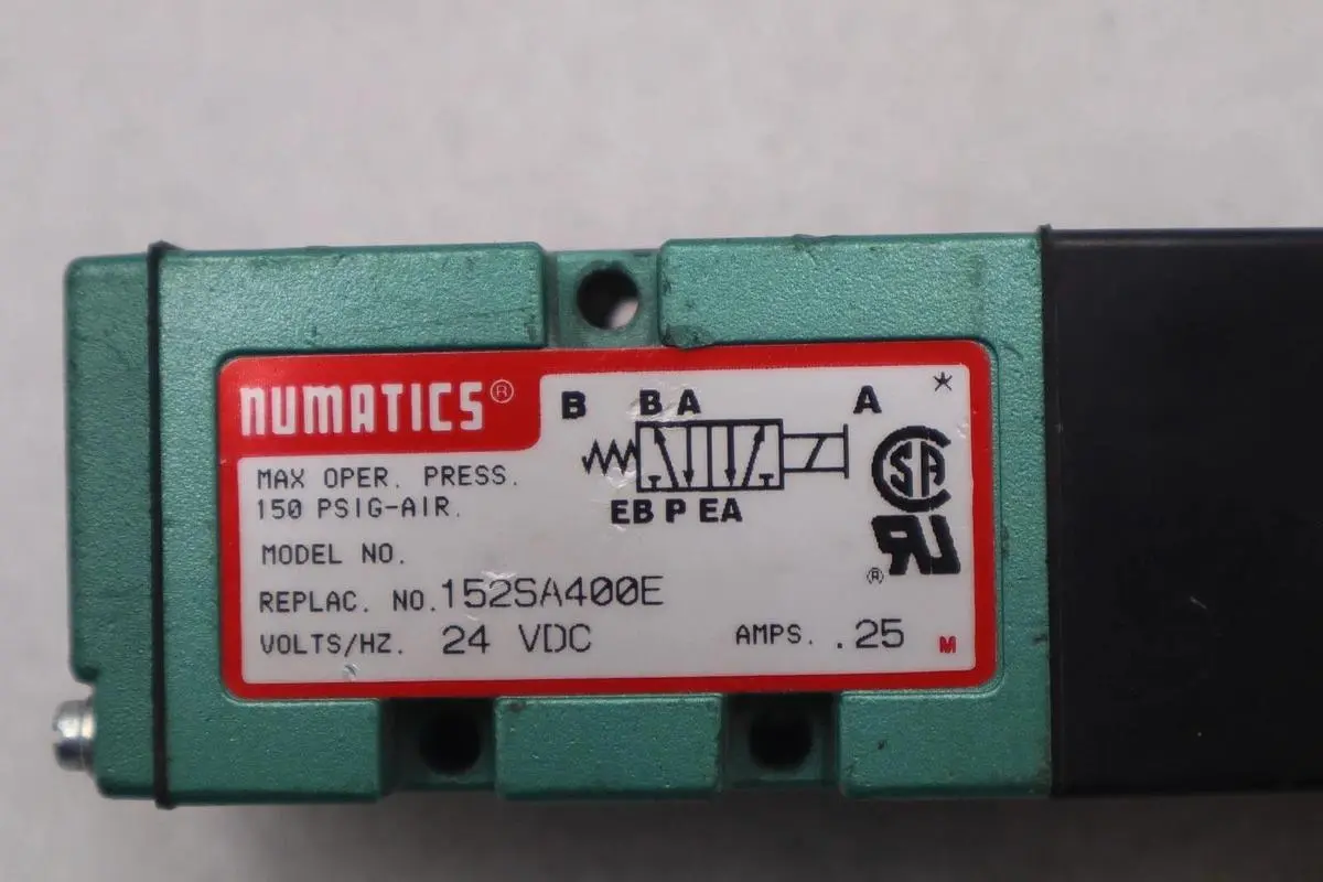 Numatics 225-372B Solenoid Air Control Valve 150 PSIG-AIR 24 VDC STOCK K-3816
