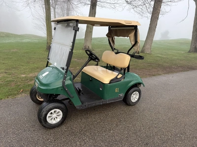 (1) 2019 E-Z-Go EFI golf cart with a Kawasaki gas engine, model 657061G01, includes canopy, fold-dow...