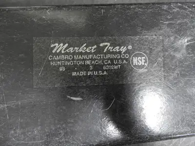 Used Cambro Used Cambro 6302MT142 Black Fiberglass Market Pan 7" x 30" Pans Illinois US | Falcon Restaurant Supply #1376613