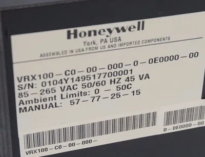 HONEYWELL VRX100-C0-00-000-0-0E0000-00 VIDEO DATA RECORDER DISPLAY