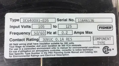 FISHER ROSEMOUNT DC6400X1-ED5 Power Converter Loc.4A