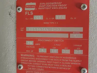 USED CROUSE-HINDS FLS30364-1-33