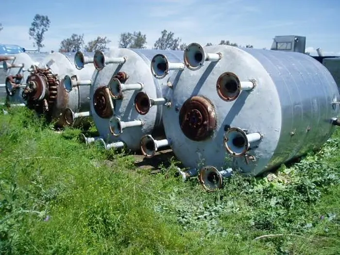 Reactor, 1,000 Gallon, Glass Lined, 100 PSI, Jacketed, Pfaudler (2) #S731119