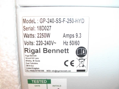 240L New General Purpose Oven 250 Deg C