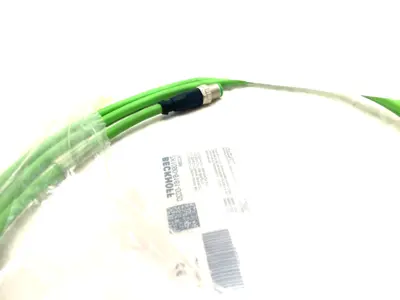 USED BECKHOFF DOUBLE ENDED ETHERCAT CABLE M12 4-PIN 2M
