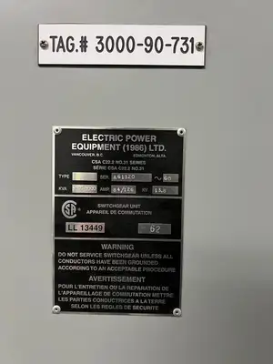 2000/3000kVA Cast Resin Transformer, 13.8kV Pri., 600V Sec.