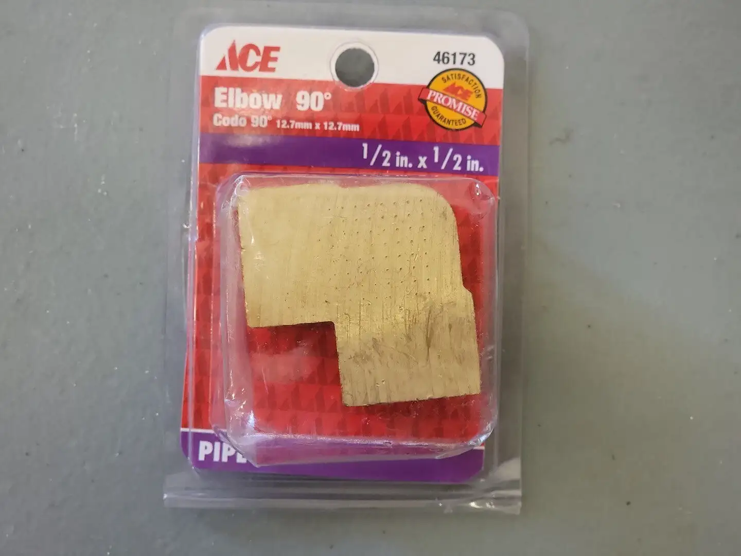 1/2" x 1/2" 90 Deg Female Elbow Brass 46173 (Box of 5)