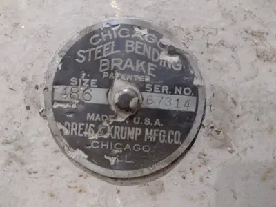 8' x 1/4" CHICAGO DREIS & KRUMP POWERED APRON BRAKE: STOCK 23704