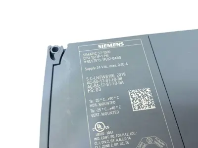 USED SIEMENS SIMATIC S7-1500F CPU UNIT 1513F-1 PN
