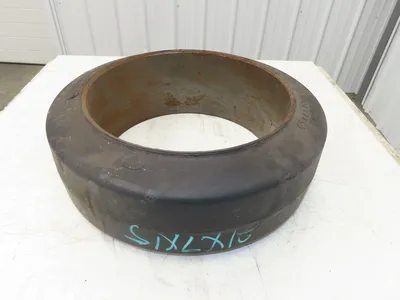 Super Solid 21x7x15 Forklift Tire Smooth Solid Press-on Black