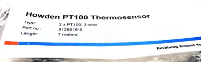 NEW HOWDEN 9128616-5 THERMOSENSOR 2 X PT100 7 METERS 91286165