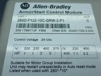 USED ALLENBRADLEY 280DFN10R