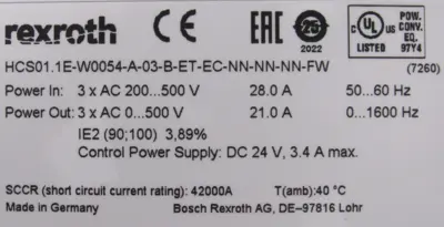 NEW REXROTH R911331185 SERVO DRIVE HCS01.1E-W0054-A-03-B-ET-EC-NN-NN-NN-FW