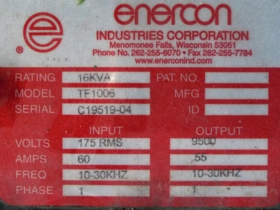 ENERCON TF 1006 BARE ROLL TREATER Treaters, Treaters - Two Sided | Mark One Machinery (2)